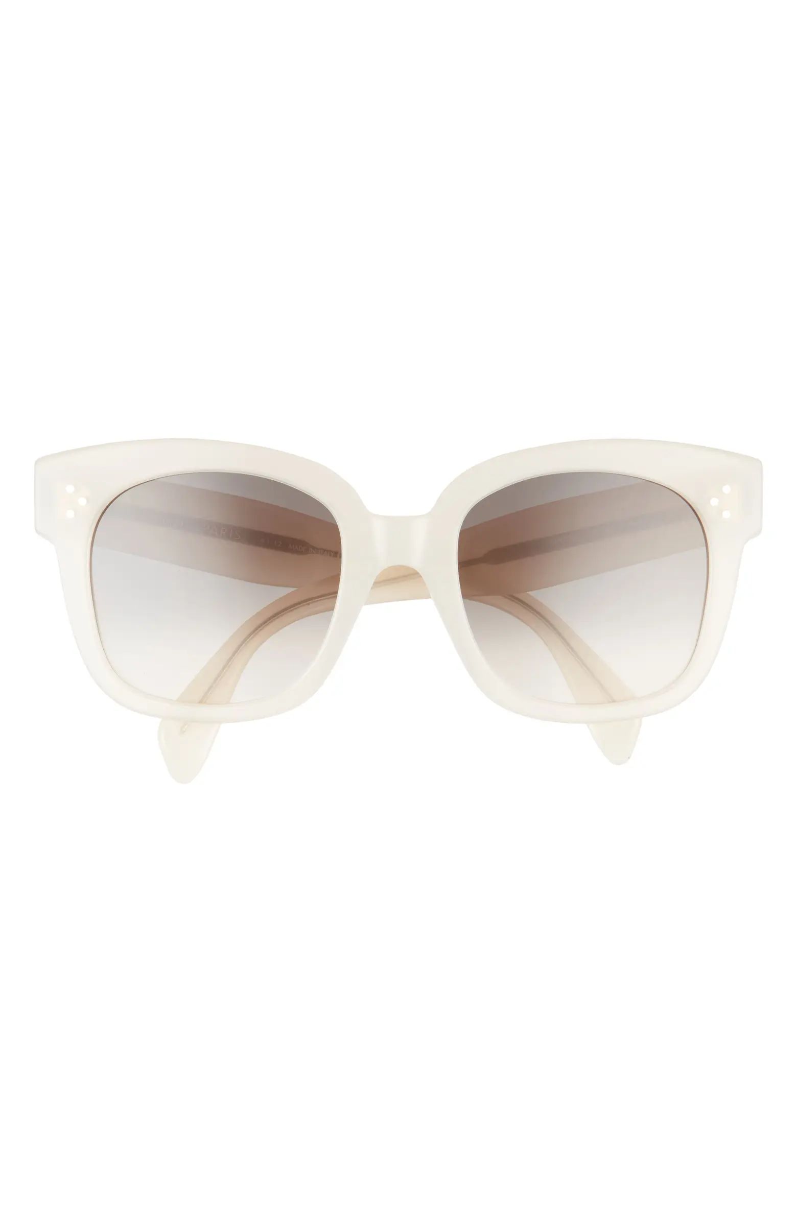 CELINE Bold 3 Dots 54mm Gradient Square Sunglasses | Nordstrom | Nordstrom