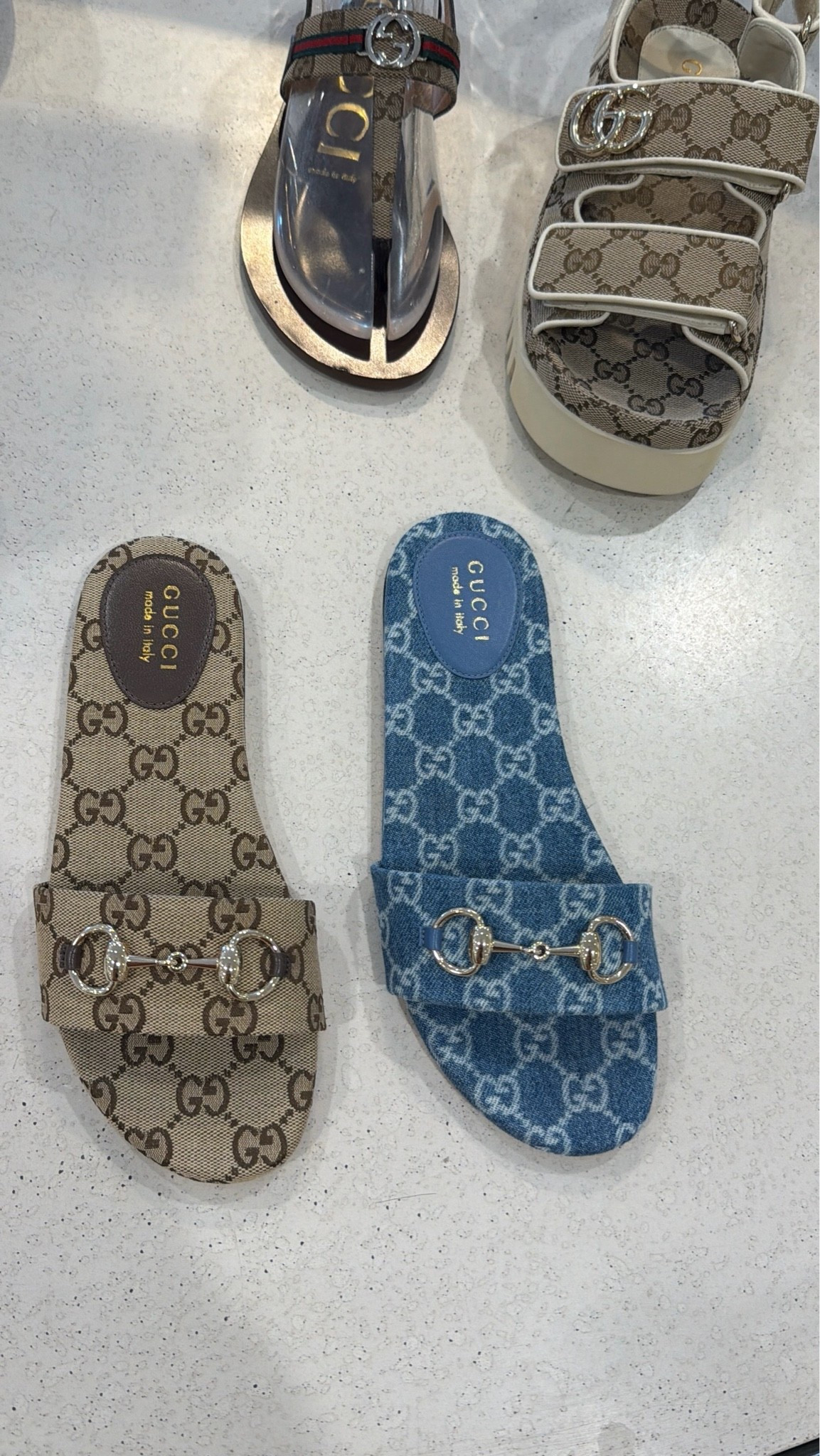 Make a statement in these Siaga Horsebit  Gucci Slide Sandal. They are comfortable with cushion. #shoelover #guccislides #resortattire

#LTKTravel #LTKootd #LTKgrwm
