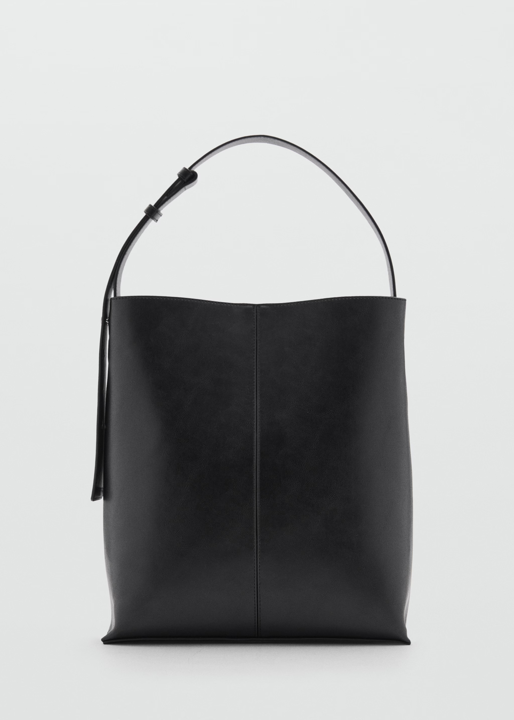 Short handle shopper bag - Woman | MANGO USA | MANGO (US)