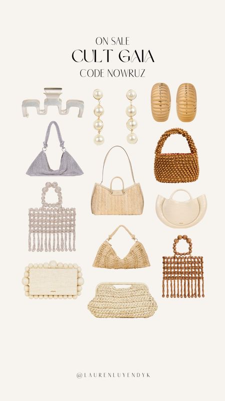 15% off CULT GAIA ending 3/19
accessories 
Bags 
Earrings 

#LTKsalealert #LTKstyletip
