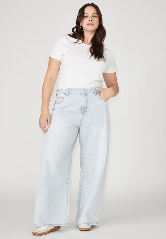 The Yvette Rigid Wide Jean | Eloquii