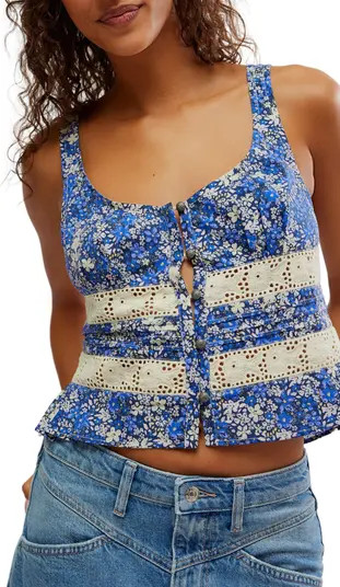 Kianna Floral Eyelet Tank | Nordstrom