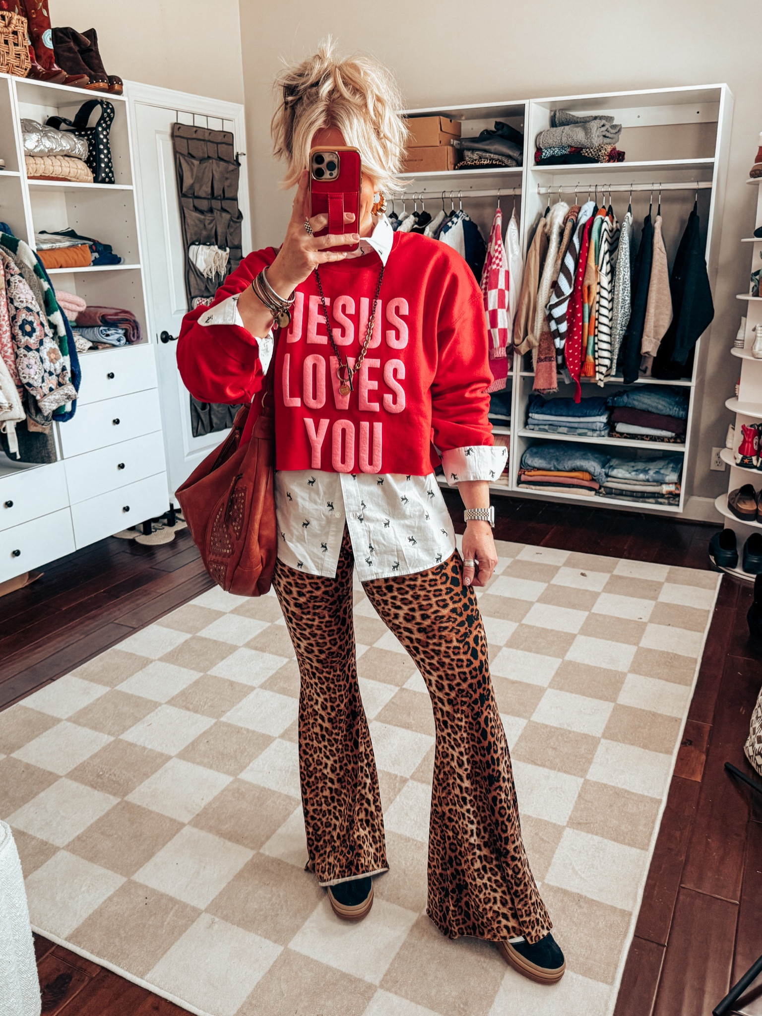 I’m here for all the layering and it’s been so cold here this week. I grabbed this fun men’s button down around Christmas and wanted to style it for you. It’s ON SALE too! 
Men’s button down - L
Sweatshirt - L
Pants - M
Sneaks - sized down 
✨Earrings & ring @shopbeljoy save with code MANDIE25 
✨Necklace & bracelets save with code MANDIE20 

#LTKStyleTip #LTKOver40 #LTKFindsUnder50