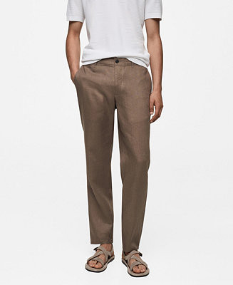 Men's Linen Slim-Fit Pants | Macy's