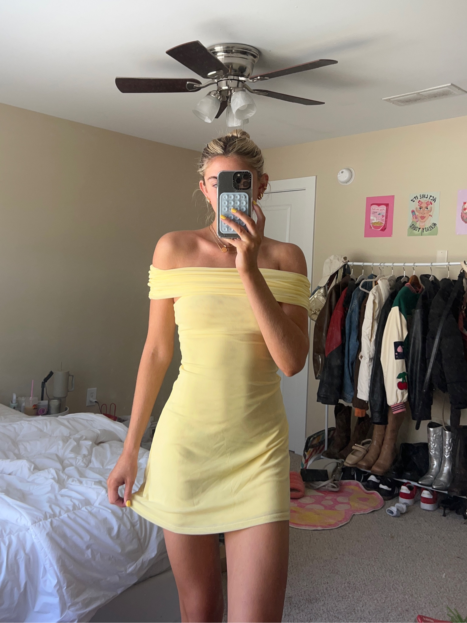 spring off the shoulder dress

#LTKstyletip #LTKfindsunder100 #LTKSeasonal