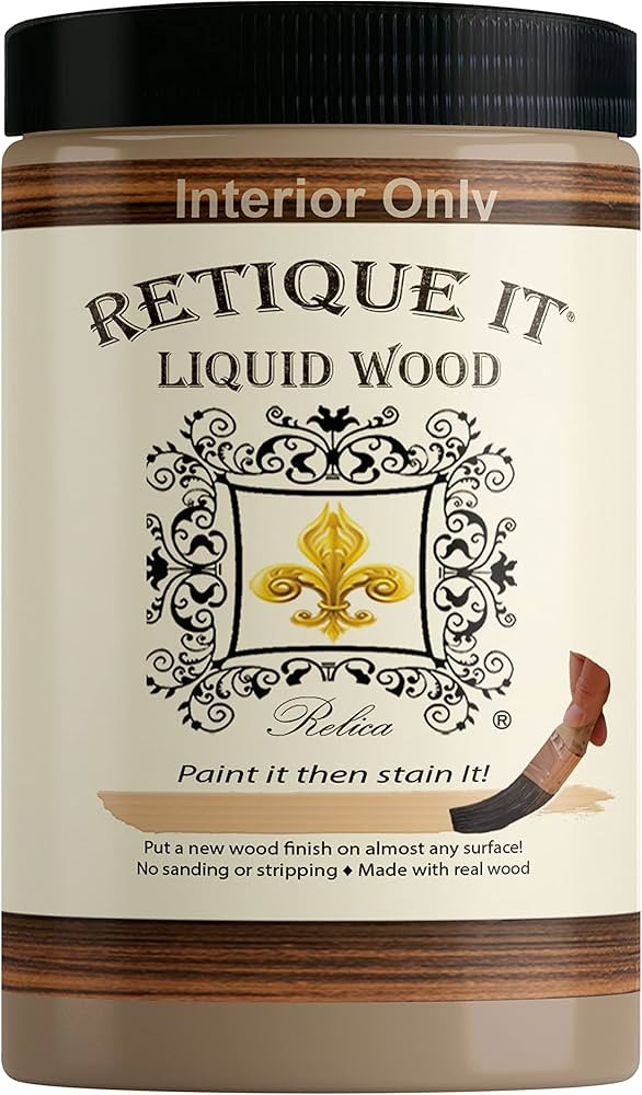 Retique It - Liquid Wood Coatings - Stainable Primer - Paint It then Stain it (32 oz, 1 Light Woo... | Amazon (US)