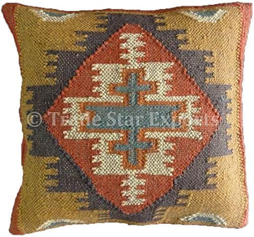 Trade Star Handmade Kilim Pillow Cover, Indian Outdoor Cushion Cover 18x18, Decorative Sofa Throw... | Amazon (US)