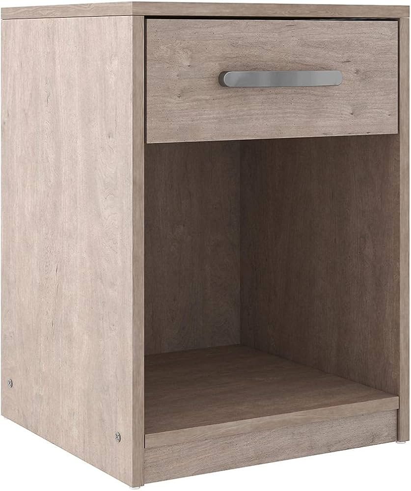Signature Design by Ashley Flannia Scandanavian 1 Drawer Night Stand, Vintage Gray | Amazon (US)