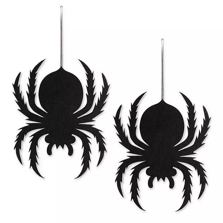 Black Hanging Foam Spiders, Set of 2 | Kirkland's Home