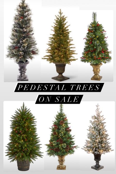 Pedestal trees are great on a mantel, on a table, or in an entryway.  Shop after Christmas sales!

#LTKhome #LTKsalealert #LTKSeasonal