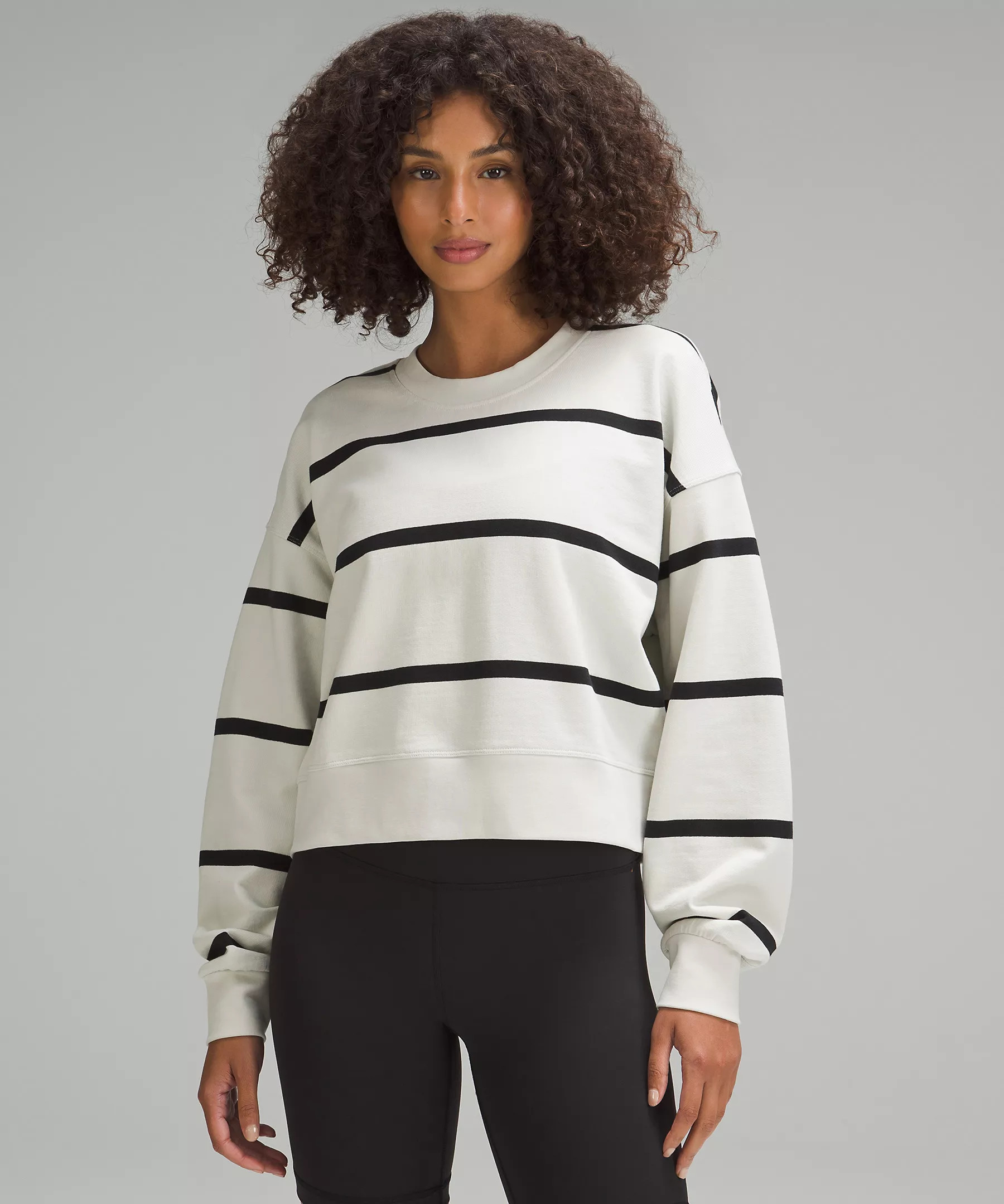 Perfectly Oversized Cropped Crew *Stripe | Women's Hoodies & Sweatshirts | lululemon | Lululemon (US)