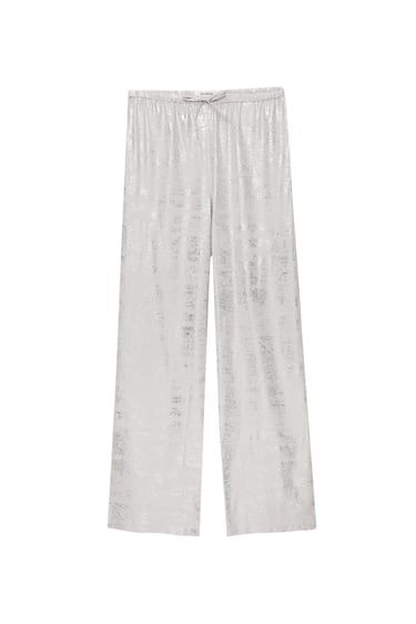 FLOWING METALLIC TROUSERS | PULL and BEAR UK