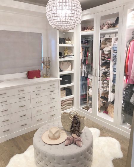 H O M E \ pretty closet rug and oversized ottoman!

Home decor 
Organization 
Spring cleaning 

#LTKunder100 #LTKhome