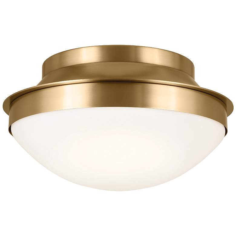 Kichler Bretta 13 1/2"W Brushed Natural Brass Ceiling Light - #681Y5 | Lamps Plus | Lamps Plus