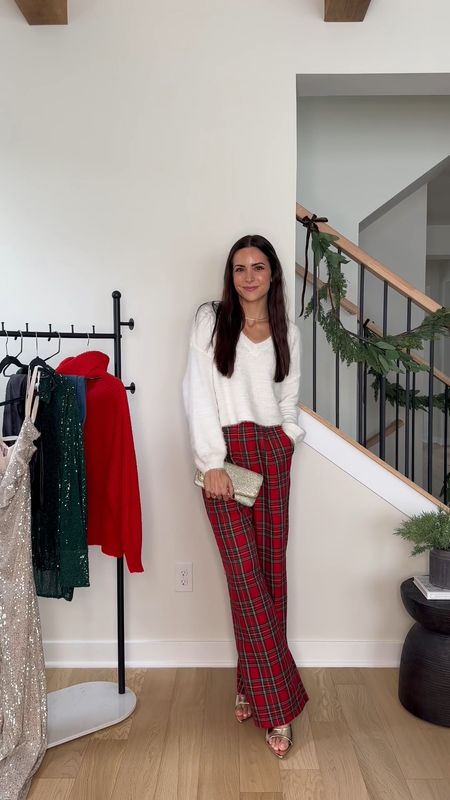 40% off the holiday collection today only!! Code JOLLY40 



White sweater: true to size (S)
Plaid tartan pants: tts (S)
Gold kitten heels: tts, size up if between 

Green sequin top: tts (S)
Faux leather leggings: tts (S reg) code taylorxspanx 
Black booties: tts 

Red sweater: tts (S)
Flare jeans: tts (26) 5’7” 

Sequin gown: tts (S) size down if between (could’ve done XS) 

Holiday outfits / holiday party outfit / Christmas party looks / festive outfits / red dress boutique #LTKHolidaySale


#LTKSeasonal #LTKCyberWeek #LTKHoliday