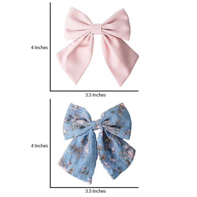 Celebrity Pink 2-Piece Women's Hair Bow Set - Pink Ribbon Accessories | Walmart (US)