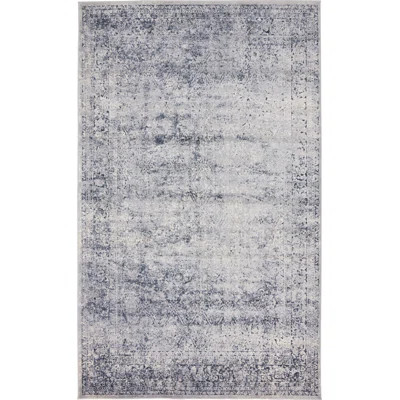 Lanett Oriental Dark Blue Area Rug Three Posts™ Rug Size: Rectangle 6' x 9' | Wayfair North America