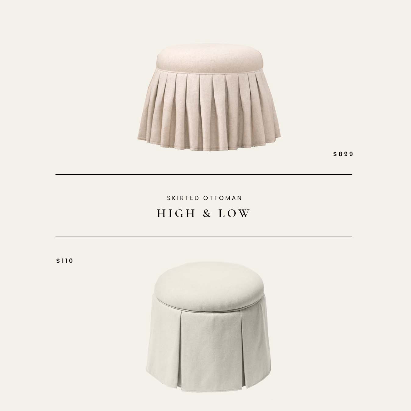 High / Low : Skirted Ottoman 

 

#LTKHome
