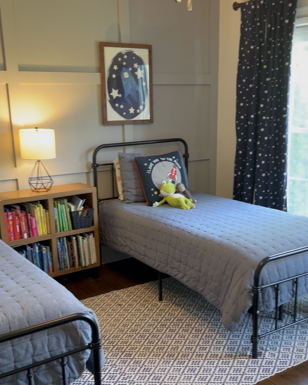 We went with a “Space” themed bedroom for our 2 boys to share & LOVE how it turned out! And they love it too! 🤩 🚀 #spacetheme #boysroomidea #spaceroominspo #boysbedroom #littleboysroom #potterybarnkids #crate&barrel #homedecor #homeinspo

#LTKKids