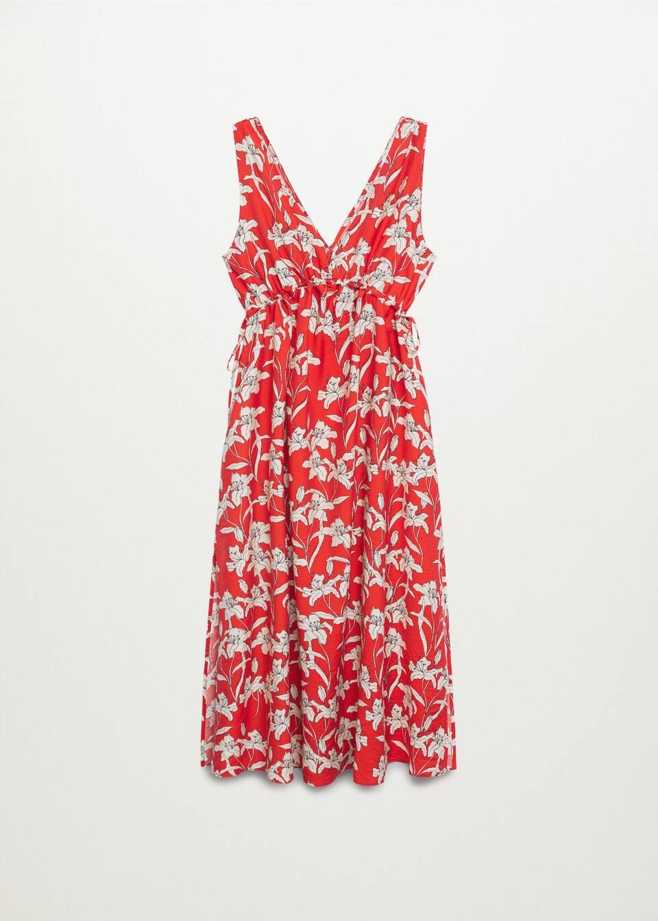 Printed cut-out detail dress | MANGO (US)