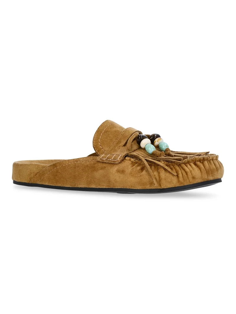 No Boundaries Women's Fringe Slip On Moccasin | Walmart (US)