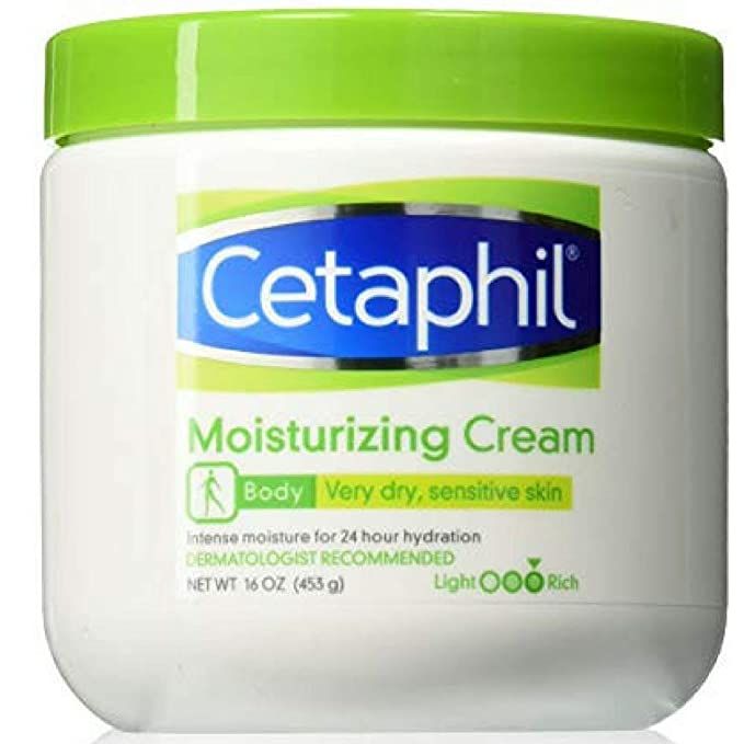 Cetaphil Moisturizing Cream for Dry/Sensitive Skin, Fragrance Free 16 oz | Amazon (US)