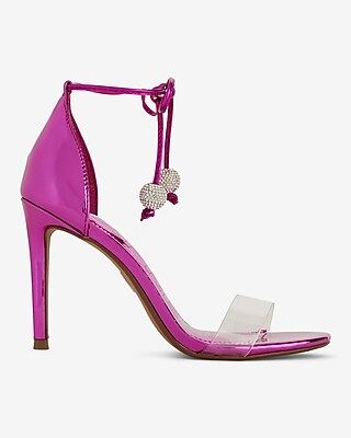 Brian Atwood X Express Rhinestone Ball Lace Up Heeled Sandals | Express