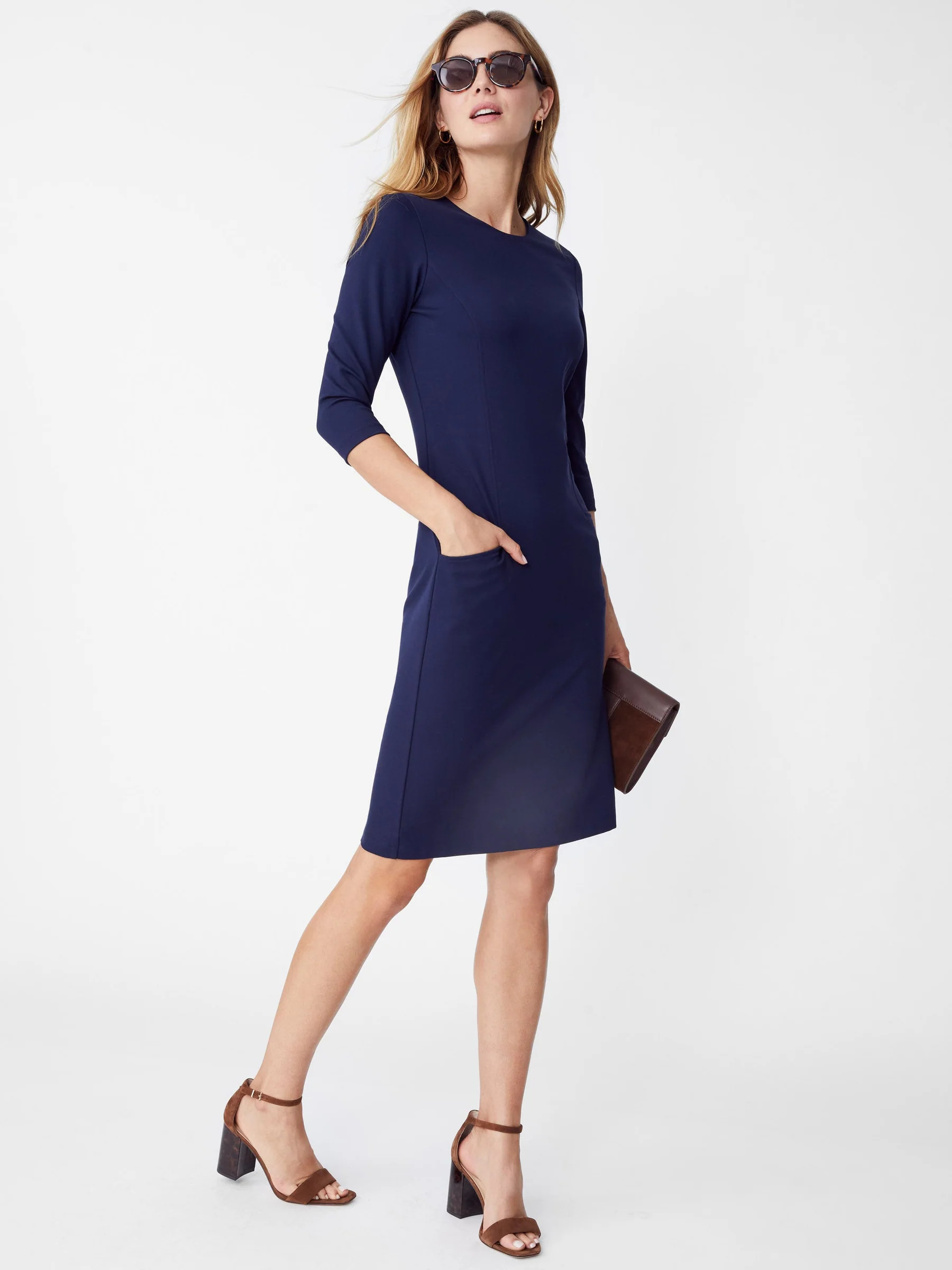 Winter Navy Solid Catalyst Dress | Women's Dresses  | J.McLaughlin | J.McLaughlin