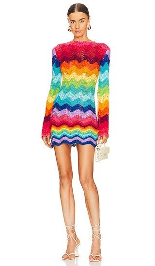 Rainbow Mini Dress in Multicolor | Revolve Clothing (Global)