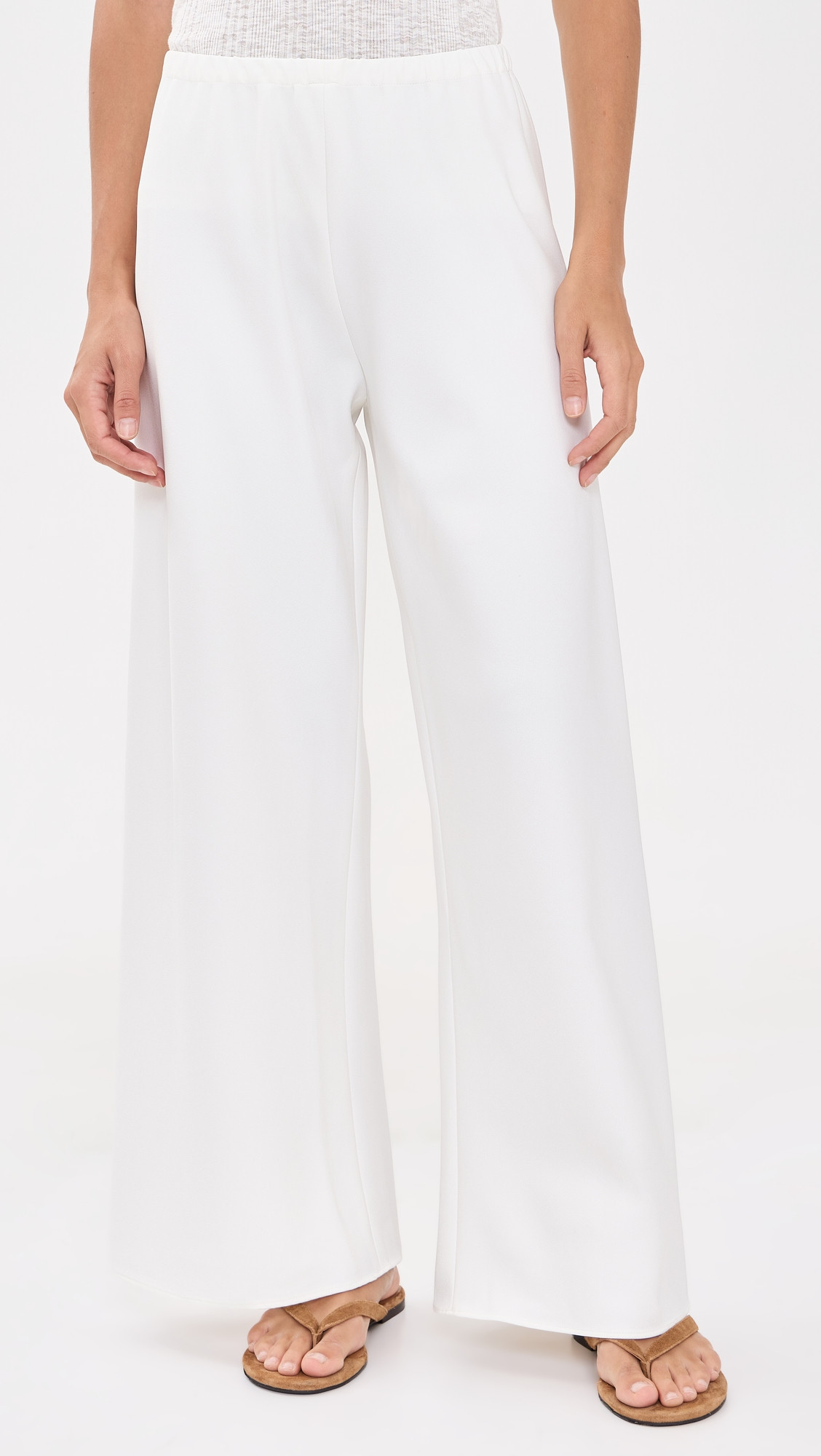 La Ligne Cropped Colby Pants Ivory XXS | Shopbop