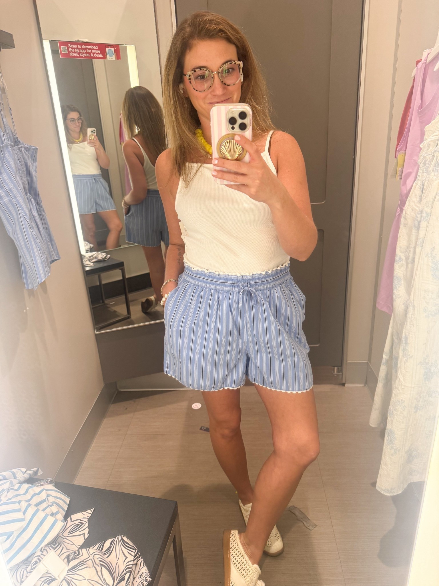 These pull on shorts are so
Comfortable!! And love this simple white tank 

#LTKdayinmylife #LTKmomlife #LTKgrwm