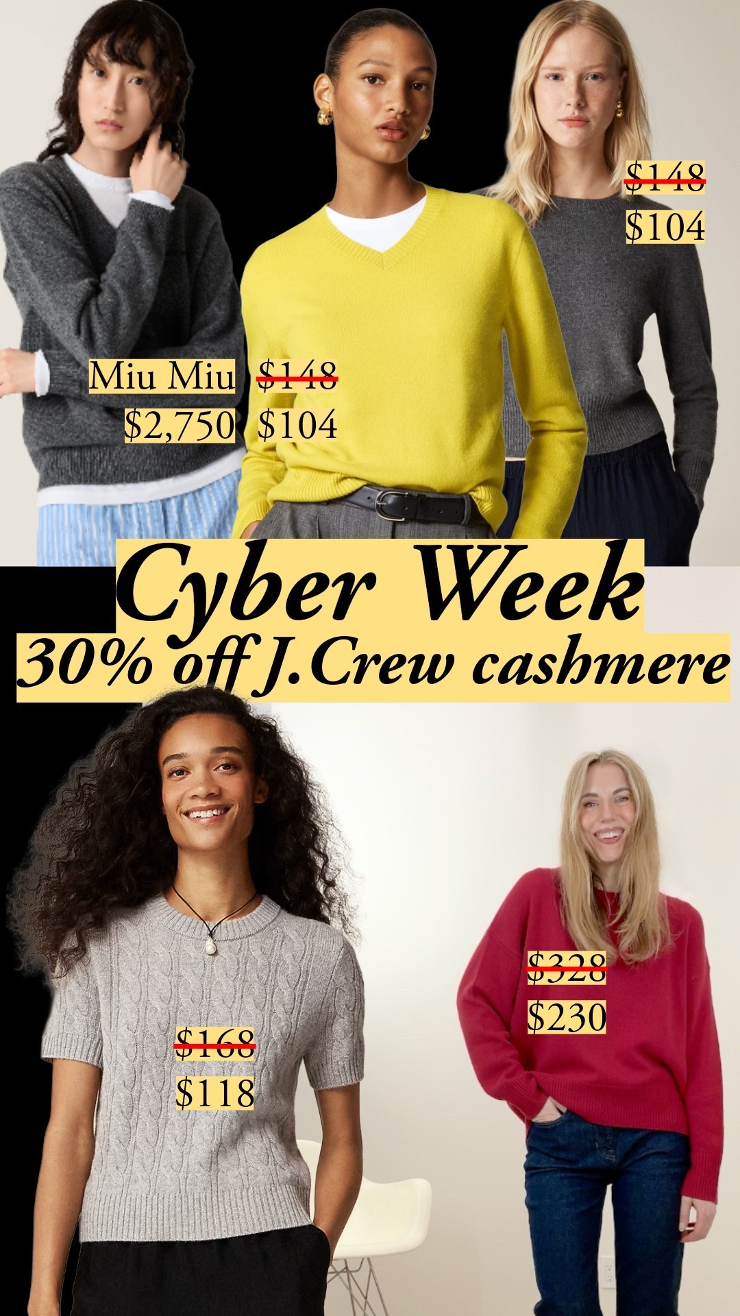 I’ve been really impressed by J.Crew’s cashmere this year. I love their color range - and the vivid hues can only be done with yarns of a certain caliber. I’m usually a small, but I sized down for the red Spring Street sweater. Love it with classic jeans 🧶 crewneck sweater, cardigans, modern classic style, winter layers, luxe cashmere gifts, cable knit sweater, v neck sweaters, Miu Miu vibes

#LTKSaleAlert #LTKFindsUnder100 #LTKCyberWeek