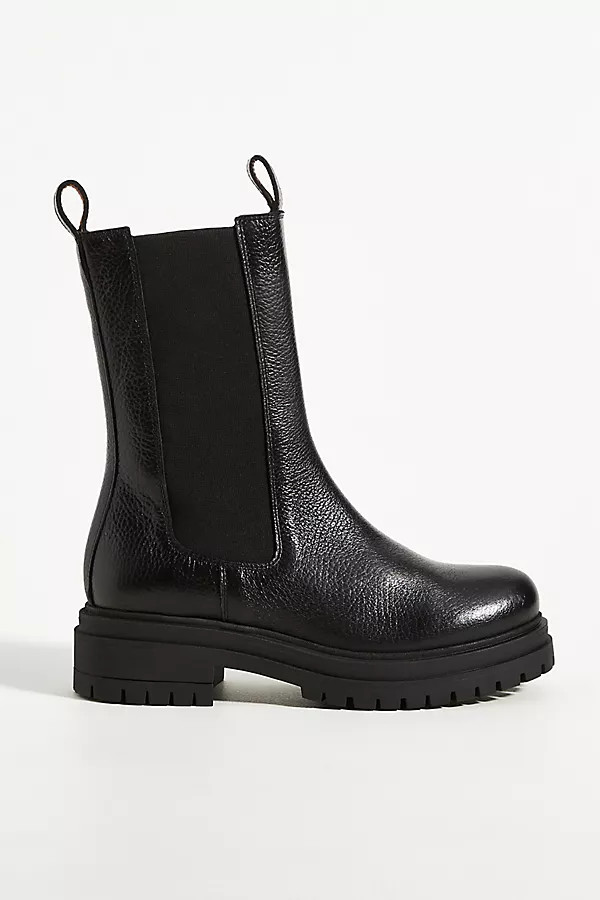 Maeve Mid-Calf Platform Chelsea Boots By Maeve in Black Size 36 | Anthropologie (US)