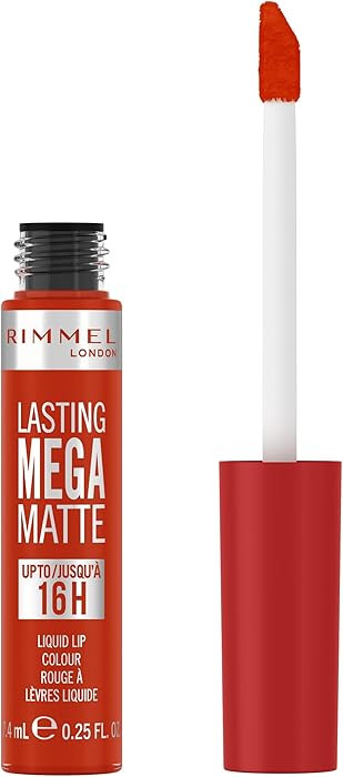 Rimmel London Lasting Mega Matte Liquid Lipstick, Scarlet Flames, 0.25oz
        Long-Lasting, Hy... | Amazon (US)