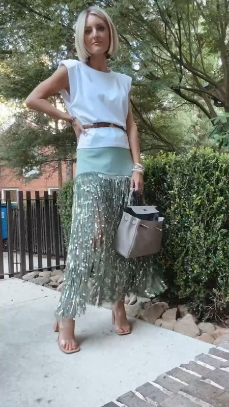 Such a fun date night or event look! I am wearing an XS in the top and 0 in the sequin skirt! The green is out of stock but the gray is available 

Loverly Grey, night out, date night outfit

#LTKstyletip #LTKSeasonal