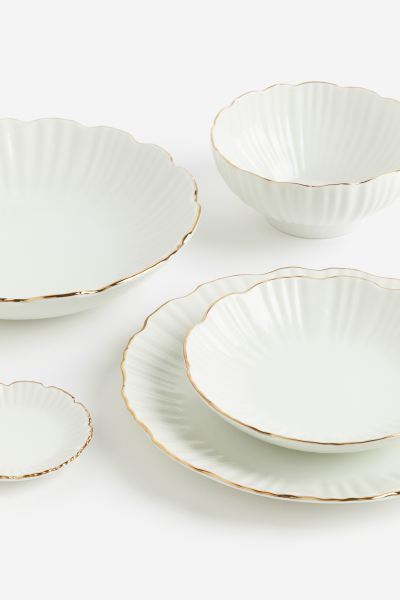 Porcelain Plate - White - Home All | H&M US | H&M (US + CA)