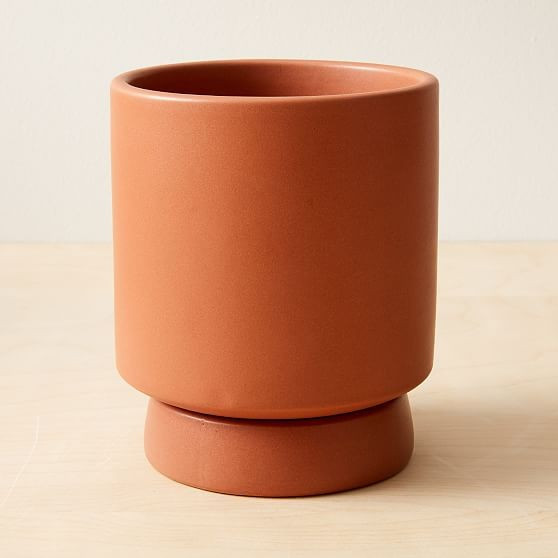 Bishop Tabletop Planters, Large, Terracotta | West Elm (US)