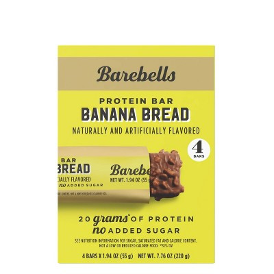 Barebells Banana Bread Nutrition Bars Protein Bars - 20g Protein - 7.76oz/4pk | Target