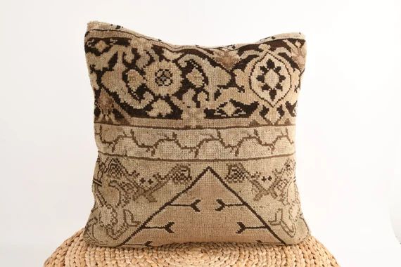 Kilim Pillow , 18x18 Turkish Kilim Pillow, Bohemian Kilim Pillow, Livingroom Decor, Boho Pillow, ... | Etsy (US)