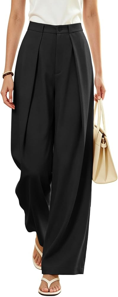 EVALESS Wide Leg Pants for Women Buseinss Casual Dress Pant | Amazon (US)