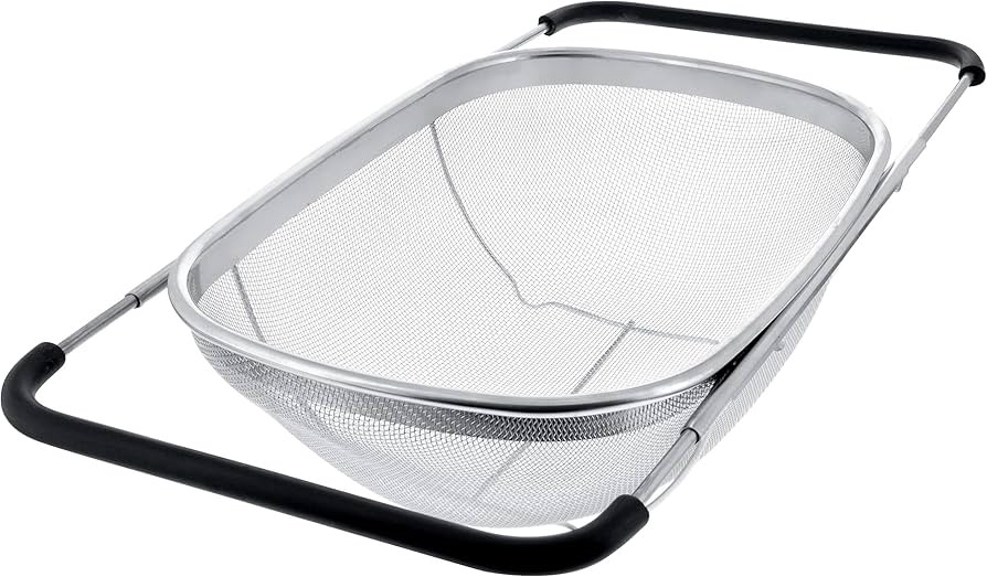 U.S. Kitchen Supply - Premium Quality Over The Sink Stainless Steel Oval Colander with Fine Mesh ... | Amazon (US)