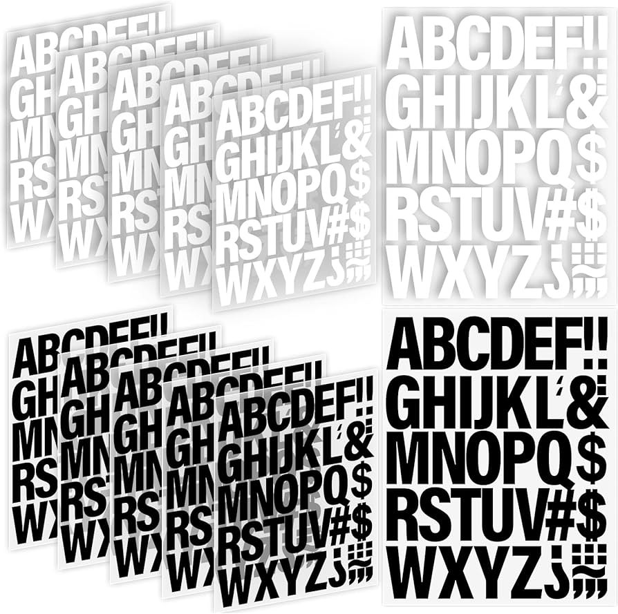 10 Sheets 440 Pieces Iron on Letters, 2 Inch Iron on Vinyl Letters, Heat Transfer Letters with A-... | Amazon (US)