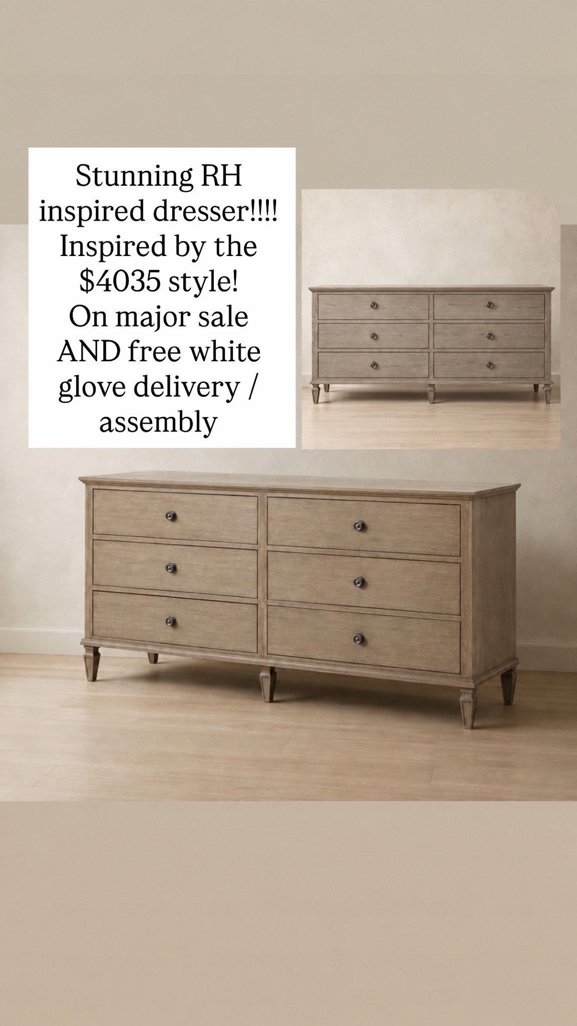 Stunning RH inspired dresser!!!! Inspired by the $4035 style!
On major sale
AND free white glove delivery / assembly

#LTKHome #LTKSaleAlert