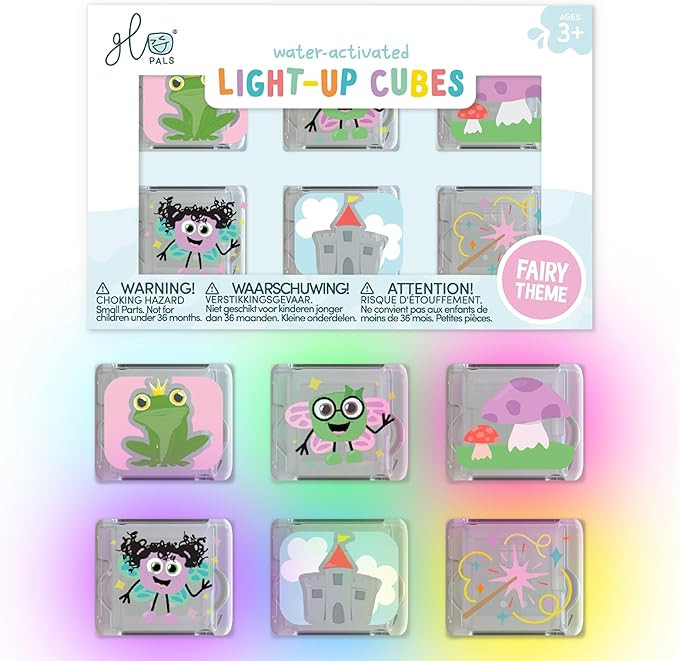 Glo Pals Water-Activated Light-Up Sensory Bath Toy Cubes for Bathtime and Sensory, Play Fairies, ... | Amazon (US)