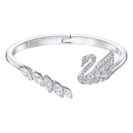 Swarovski Jewelry SWAN LAKE BANGLE Bracelet Rhodium plated Small - 5258396 | Walmart (US)