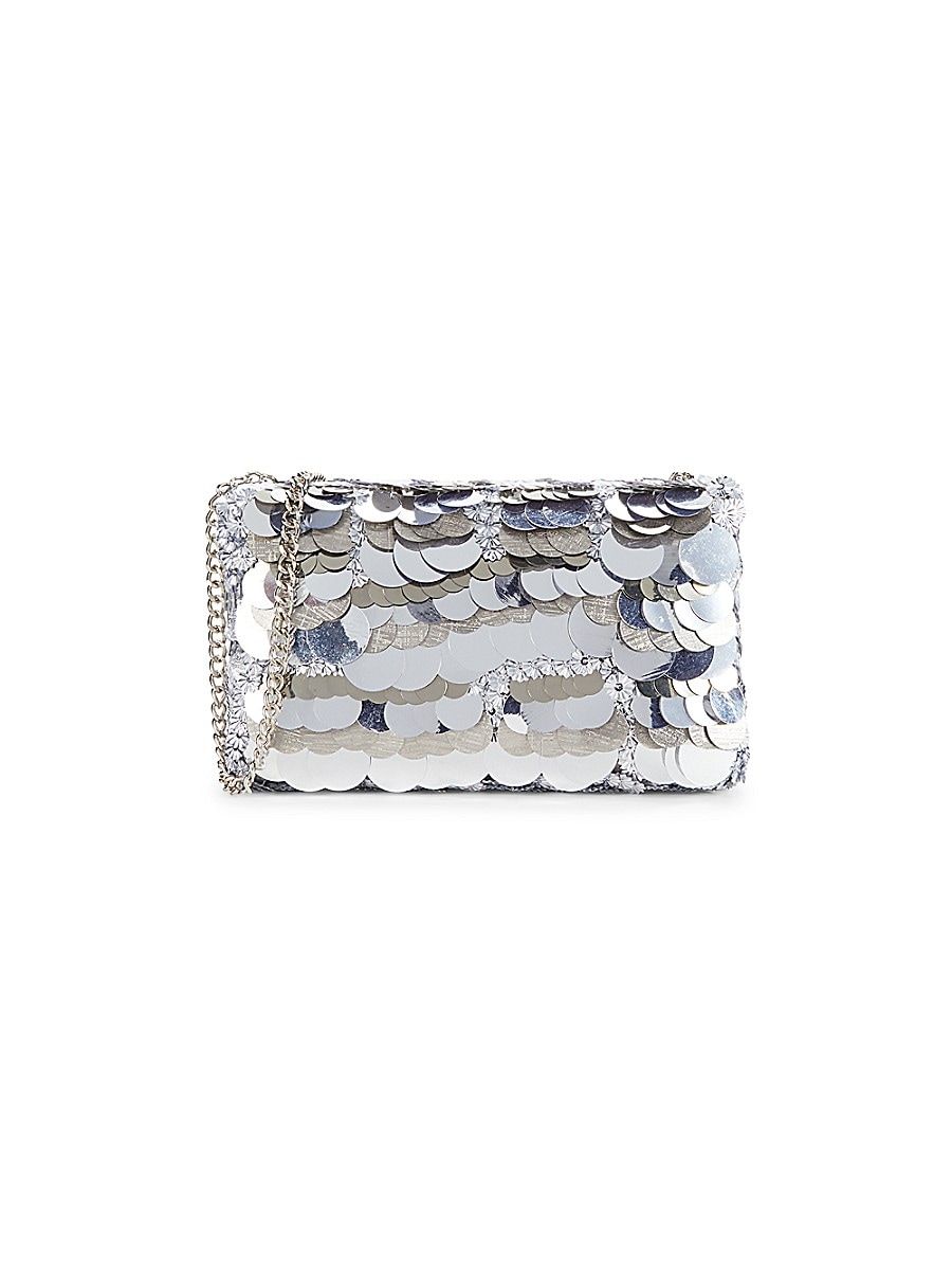SIMITRI Women's Sequin Embellished Convertible Clutch - Silver | Saks Fifth Avenue OFF 5TH