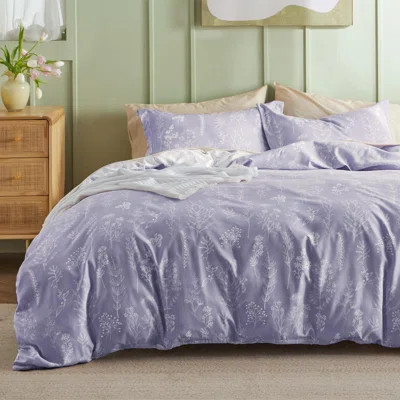 Bedsure Floral Duvet Cover Set - Reversible Beding Set with Zipper Closure (Set of 3) | Wayfair North America