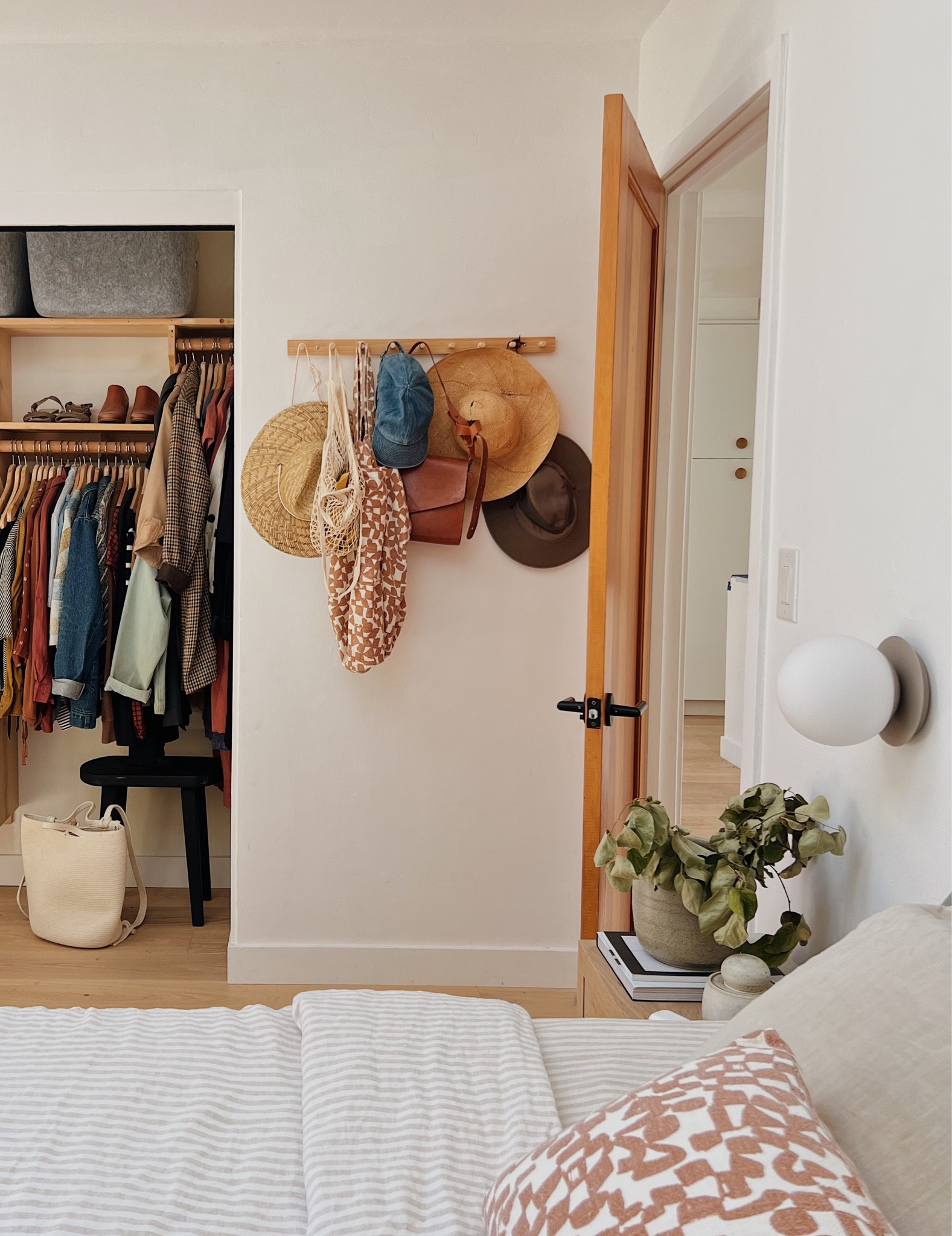 Bedroom organization - wall organizer - bedroom closet - organic modern - beach boho - neutral - bedding

#LTKFind #LTKhome #LTKstyletip