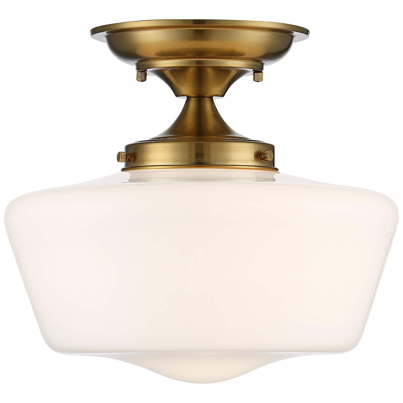Schoolhouse Soft Gold 12" Wide Ceiling Light Fixture | Lamps Plus