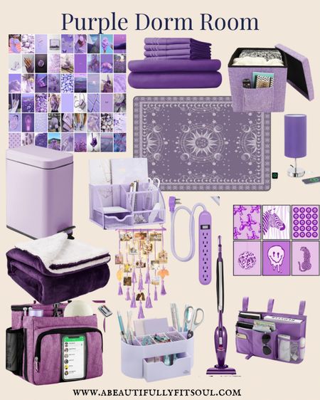 Purple dorm room inspo, dorm room decor, dorm essentials, dorm inspo. 

#LTKBacktoSchool #LTKU